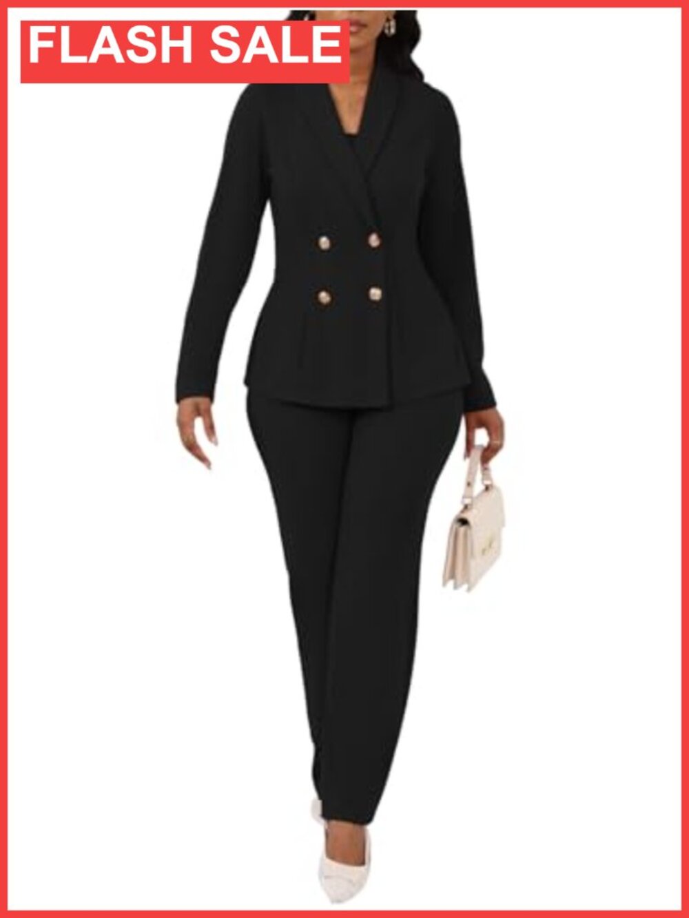 Women's 3 Piece Pant Suit Set Casual Blazer Business Outfits